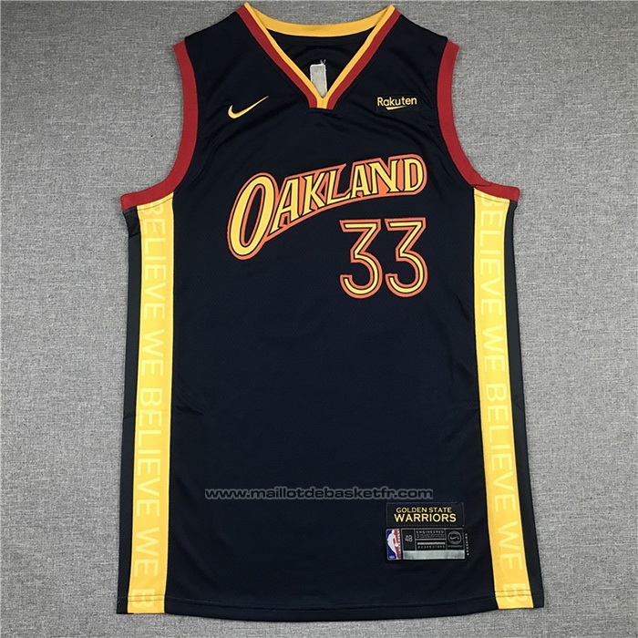 Maillot Golden State Warriors James Wiseman #33 Ville 2020-21 Bleu